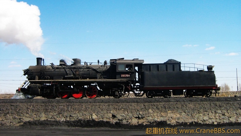 煤矿拉煤的蒸汽火车