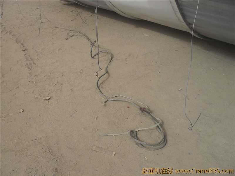 16D自己吊这个罐，掉断一根钢丝绳