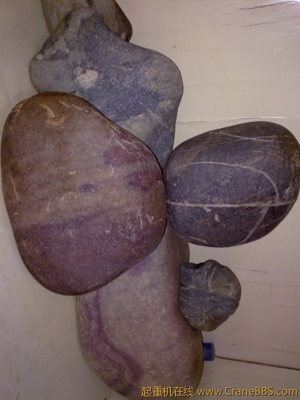 工作之于，拾了一些黄河奇石