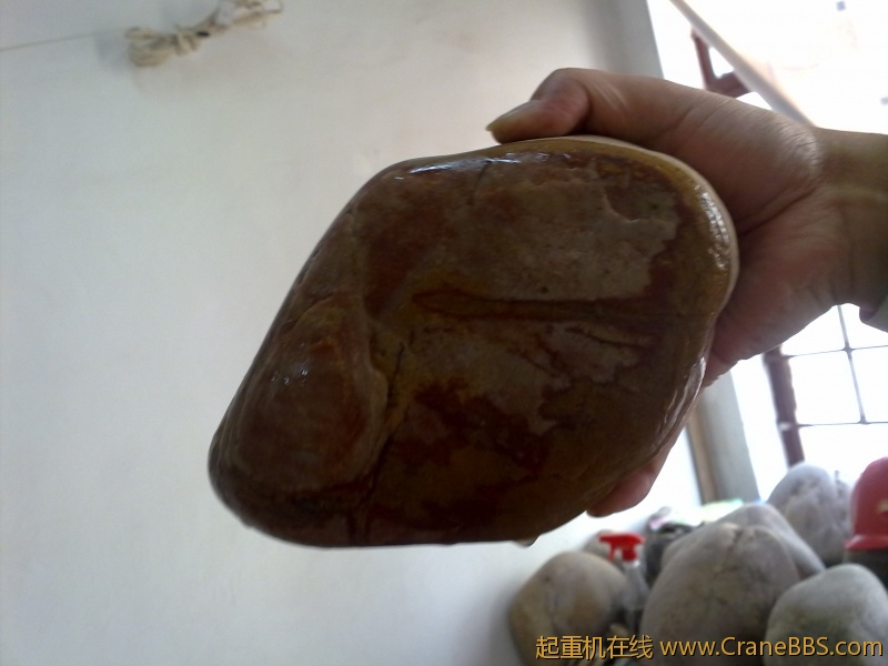 工作之于，拾了一些黄河奇石