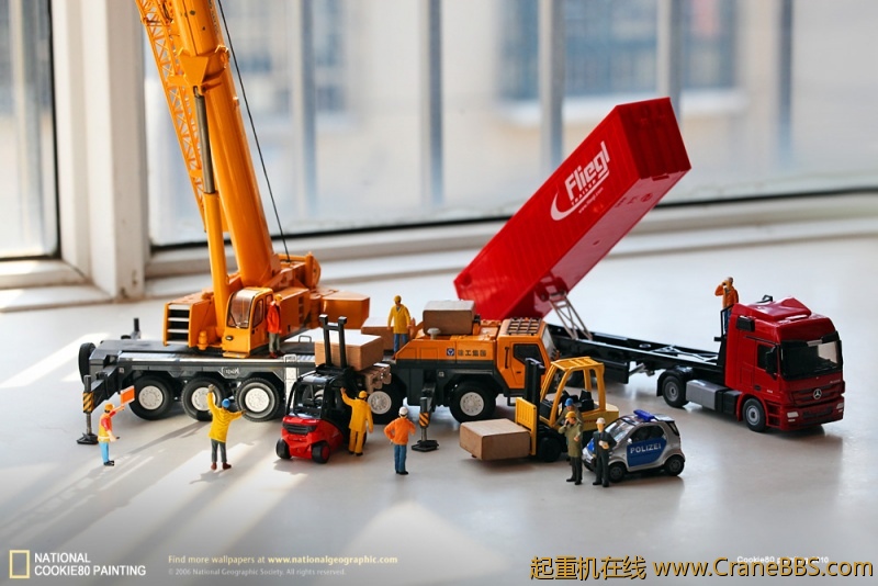 徐工200吨吊车+siku自卸车、smart警车、林德叉车