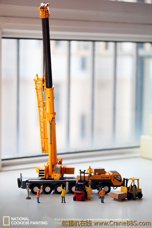 徐工200吨吊车+siku林德叉车、smart警车