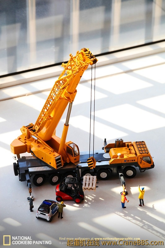 徐工200吨吊车+siku林德叉车、smart警车