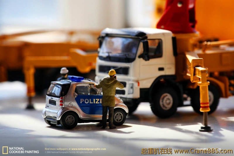 徐工48米泵车+siku smart警车