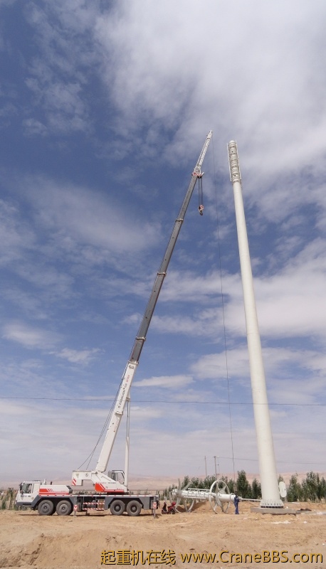 最后一节吊起组装