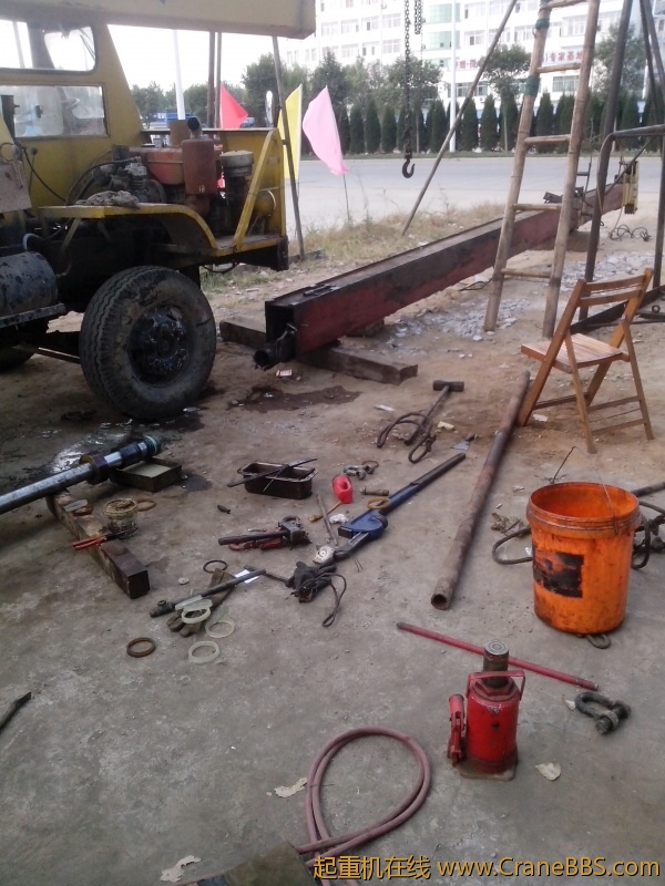 今天抽大臂，拉油缸