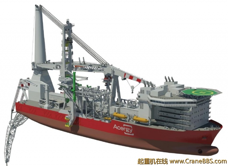 铺管船用的5000吨级起重机