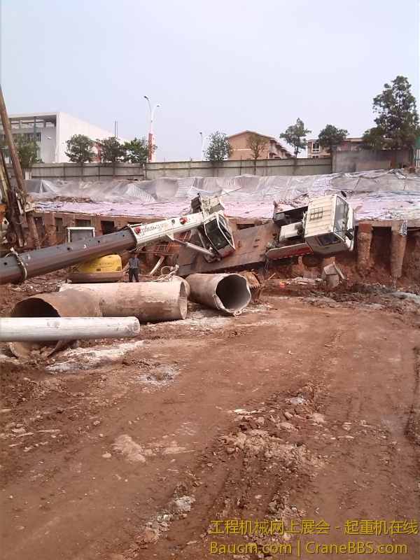 场地太烂。我们当地吊都不去的，砸上挖机