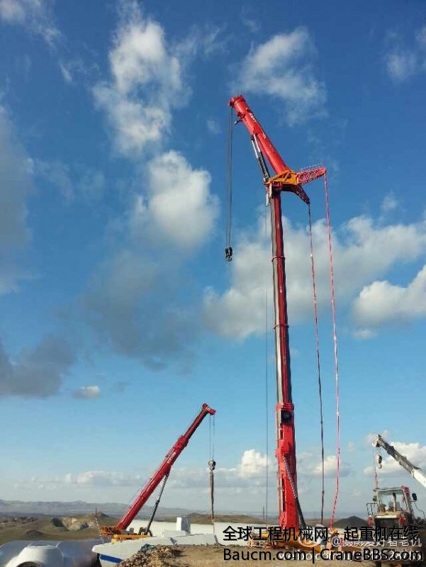 三一 1020 亚洲首台风电吊车吊装70吨机舱，就位全过程 准确信息。河北保定的车，车老.jpg