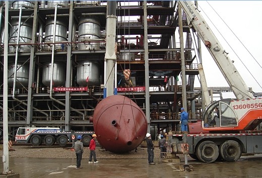 用一台70吨溜尾