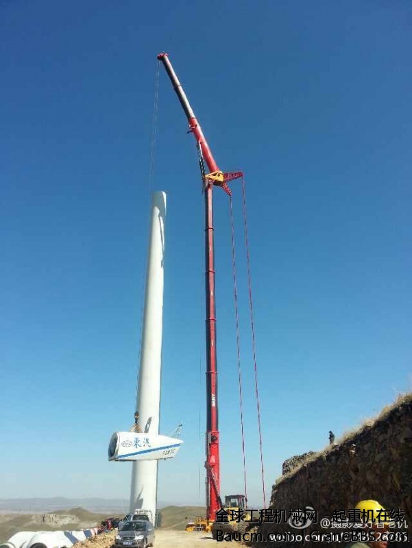 三一 1020 亚洲首台风电吊车吊装70吨机舱，就位全过程 准确信息。河北保定的车，车老.jpg