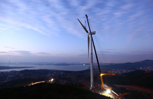 2012年12月QAY1200福建福清风电吊装