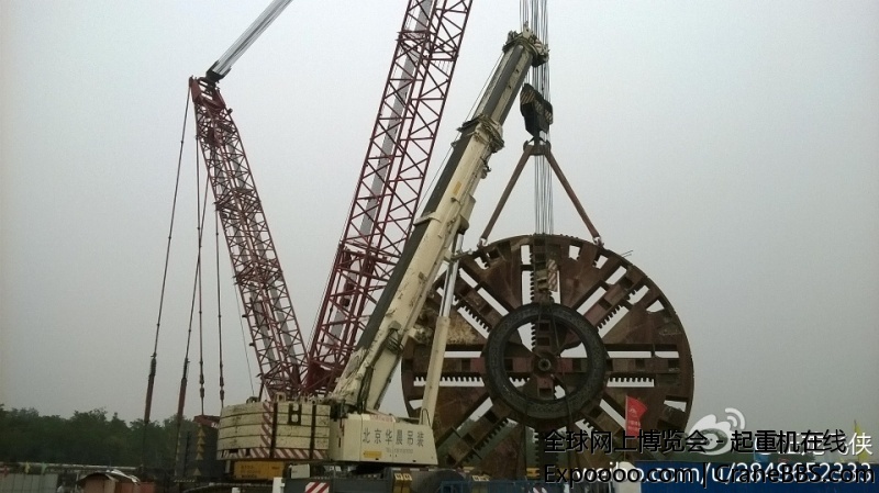 三一400履带吊主吊，德玛格AC350汽车吊配合溜尾 勇攀高峰，方显实力非凡！ ——北京华.jpg